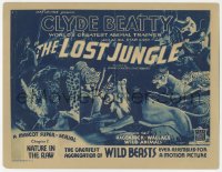 1j0904 LOST JUNGLE chapter 2 TC 1934 World's Greatest Animal Trainer Clyde Beatty, Nature in the Raw!