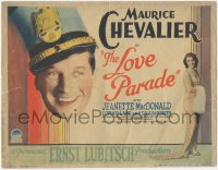 1j0905 LOVE PARADE TC 1929 Maurice Chevalier, Jeanette MacDonald, directed by Ernst Lubitsch, rare!