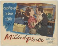 1j1097 MILDRED PIERCE LC 1945 Zachary Scott embraces Joan Crawford & tries to kiss her, Curtiz!