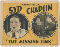 1j1098 MISSING LINK LC 1927 great c/u of Syd Chaplin & getting smashed under a trunk, ultra rare!