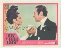 1j1103 MY FAIR LADY LC #2 1964 classic close image of Audrey Hepburn & Rex Harrison dancing!