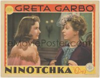 1j1110 NINOTCHKA LC 1939 Greta Garbo doesn't find it funny when Ina Claire asks her to leave Paris!