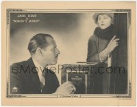 1j1112 NOBODY'S MONEY LC 1923 Wanda Hawley glares at Jack Holt trying to open safe, ultra rare!