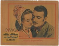 1j1116 OLD MAID LC 1939 best romantic close up of Bette Davis & George Brent, rare!