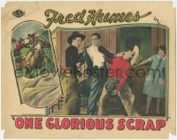 1j1121 ONE GLORIOUS SCRAP LC 1927 cowboy Fred Humes in a Universal Thrill Feature, ultra rare!