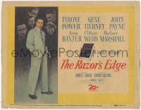 1j0913 RAZOR'S EDGE TC 1946 art of Tyrone Power & top cast by Norman Rockwell, from Maugham novel!