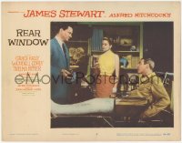 1j1138 REAR WINDOW LC #5 1954 Alfred Hitchcock, Wendell Corey talks to Grace Kelly & Jimmy Stewart!