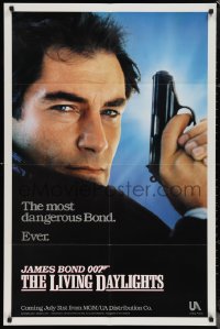 1j2042 LIVING DAYLIGHTS teaser 1sh 1987 Timothy Dalton as the most dangerous James Bond ever!