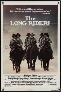 1j2045 LONG RIDERS 1sh 1980 Walter Hill, David Carradine, Keith Carradine, Robert Carradine!