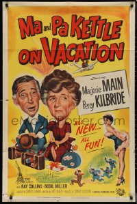 1j2049 MA & PA KETTLE ON VACATION 1sh 1953 wacky hillbillies Marjorie Main & Percy Kilbride!