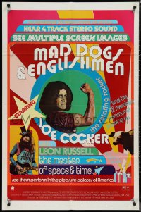 1j2051 MAD DOGS & ENGLISHMEN 1sh 1971 Joe Cocker, rock 'n' roll, cool poster design!