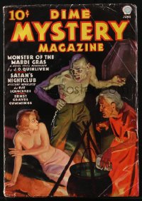 1j0428 DIME MYSTERY MAGAZINE pulp magazine June 1936 Monsters of Mardi Gras, Satan's Nightclub