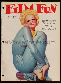 1j0480 FILM FUN magazine July 1938 Enoch Bolles art, she's wearing something snug for your approval!