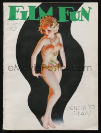 1j0473 FILM FUN magazine March 1934 sexy cover art by Enoch Bolles, great images & articles!