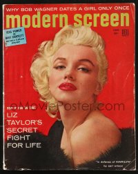 1j0457 MODERN SCREEN magazine June 1955 sexy Marilyn Monroe by Berg-Topix, in her defense!