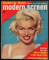 1j0456 MODERN SCREEN magazine September 1954 Marilyn Monroe Talks About Joe DiMaggio and Babies!