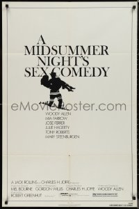 1j2061 MIDSUMMER NIGHT'S SEX COMEDY 1sh 1982 Woody Allen, Mia Farrow, Jose Ferrer, Kleeger art!