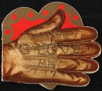 1j0088 DO YOU GLOVE ME Valentine's Day card 1920 great image of a glove holding a heart!