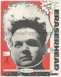 1j0295 ERASERHEAD promo cut-out mask R1980s directed by David Lynch, wacky Jack Nance face mask!