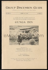 1j0206 GUNGA DIN study guide 1939 the appreciation of the photoplay based on Kipling's story, rare!