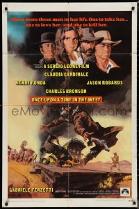 1j2092 ONCE UPON A TIME IN THE WEST 1sh 1969 Sergio Leone, Cardinale, Fonda, Bronson, Robards!