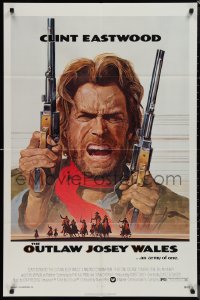 1j2094 OUTLAW JOSEY WALES NSS style 1sh 1976 Clint Eastwood is an army of one, Anderson art!