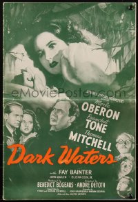 1j1724 DARK WATERS pressbook 1944 Merle Oberon, Franchot Tone, Thomas Mitchell, noir, ultra rare!