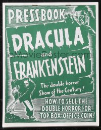 1j1731 DRACULA/FRANKENSTEIN 1960s Karloff & Lugosi double horror show of the century, ultra rare!