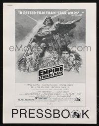 1j1732 EMPIRE STRIKES BACK pressbook 1980 George Lucas sci-fi classic, great art by Tom Jung!