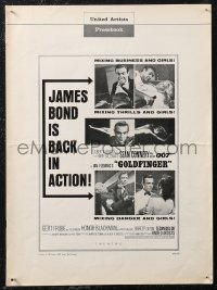 1j1685 GOLDFINGER pressbook 1964 wonderful images of Sean Connery as James Bond 007!