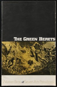 1j1686 GREEN BERETS pressbook 1968 John Wayne, David Janssen, Jim Hutton, cool Vietnam War art!