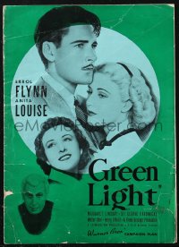 1j1687 GREEN LIGHT pressbook 1937 Errol Flynn between Anita Louise & Margaret Lindsay, ultra rare!