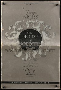 1j1740 HOUSE OF ROTHSCHILD pressbook 1934 George Arliss, Boris Karloff, Robert & Loretta Young, rare!