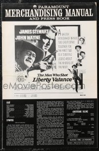 1j1690 MAN WHO SHOT LIBERTY VALANCE pressbook 1962 John Wayne & James Stewart together, John Ford