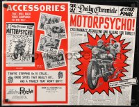 1j1754 MOTORPSYCHO pressbook 1965 Russ Meyer, assaulting & killing for thrills, includes herald!