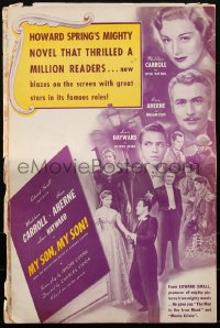 1j1755 MY SON MY SON pressbook 1940 Madeleine Carroll between Brian Aherne & Louis Hayward, rare!