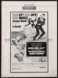 1j1694 ON HER MAJESTY'S SECRET SERVICE pressbook 1969 George Lazenby's only appearance as James Bond