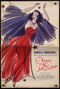 1j1761 OVER THE MOON pressbook 1939 great art of Merle Oberon, written by Robert E. Sherwood, rare!