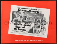 1j1697 RIVER OF NO RETURN pressbook 1954 Robert Mitchum & sexy Marilyn Monroe, Otto Preminger!