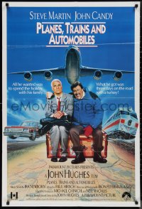 1j0146 PLANES, TRAINS & AUTOMOBILES English 1sh 1987 Steve Martin & John Candy, Hughes directed!