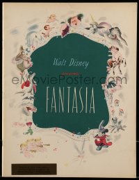 1j0543 FANTASIA souvenir program book 1940 cartoon images of Mickey Mouse & others, Disney classic!