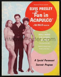 1j0545 FUN IN ACAPULCO souvenir program book 1963 Elvis Presley in Mexico, sexy Ursula Andress!