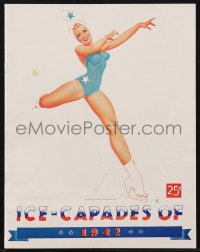 1j0550 ICE CAPADES OF 1942 souvenir program book 1942 sexy ice skater cover art by George Petty!