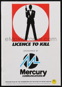 1j0555 LICENCE TO KILL English souvenir program book 1989 Timothy Dalton as James Bond, ultra rare!