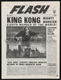 1j0517 KING KONG promo brochure R1952 cool newspaper design w/ eighth wonder of the world headline!