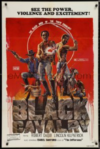 1j2117 RED, WHITE & BLACK 1sh R1975 John Cardos directed, Robert Doqui is part of the Black Cavalry!