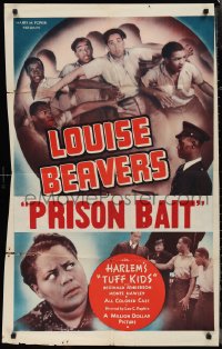 1j2118 REFORM SCHOOL 1sh R1940s Toddy Pictures, Harlem's Tuff Kids in Prison Bait!