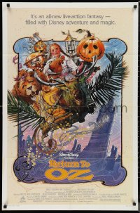 1j2126 RETURN TO OZ 1sh 1985 Walt Disney, cool Drew Struzan art of very young Fairuza Balk!