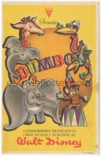 1j0406 DUMBO Spanish herald 1944 different colorful art from Walt Disney circus elephant classic!