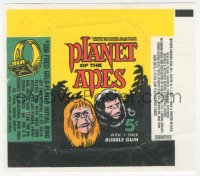 1j0139 PLANET OF THE APES trading card wrapper 1968 with ad for free gold-plated initial ring!